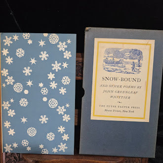Snow Bound and Other Poems by John Greenleaf Whittier 1965 First Edition Peter Pauper Press Hardcover in Slipcase with Ephemera