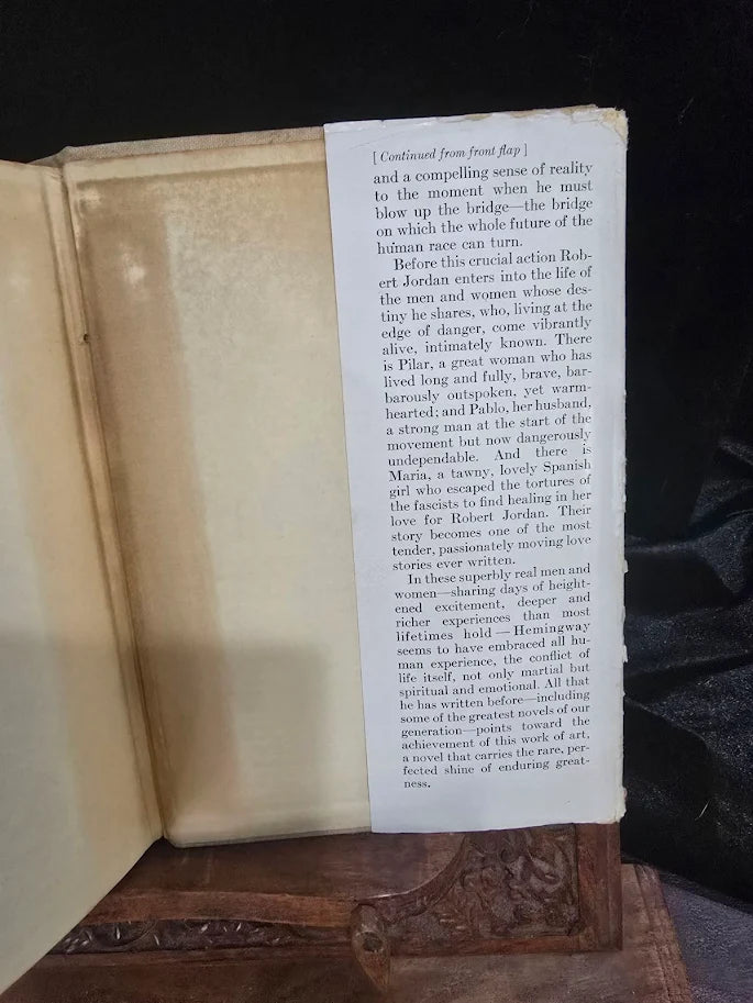 For Whom the Bell Tolls by Ernest Hemingway, 1940 Scribners hardcover with dust jacket, view 8