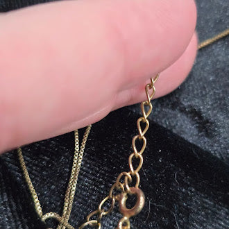 JCM Vermeil Interlocking Knot Pendant Necklace – Signed Gold Over Sterling Rhinestone Necklace