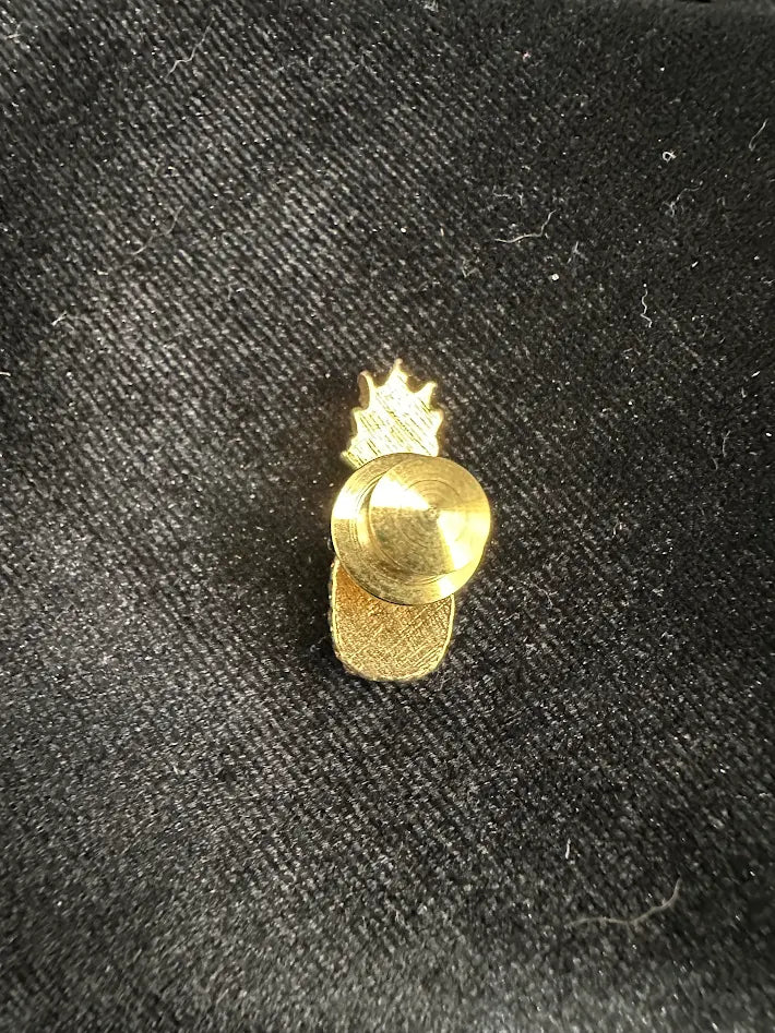 Gold Tone Pineapple Brooch Small Minimalist Fruit Pin Cute Jewelry