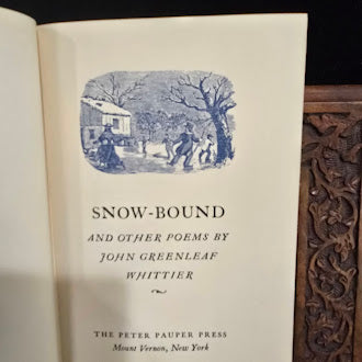 Snow-Bound and Other Poems by John Greenleaf Whittier, 1965 Peter Pauper Press hardcover in slipcase with ephemera, view 5