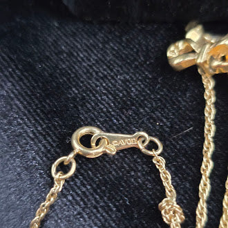 Vintage Avon Gold Tone Bow Necklace Blue Enamel Easter Egg Pendant Signed Charm