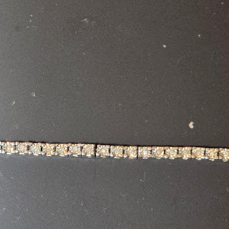 Sterling Silver 925 Diamond Tennis Bracelet Elegant Minimalist Sparkle