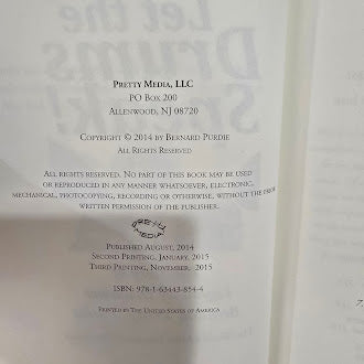 Let the Drums Speak The Life Story of the Worlds Most Recorded Drummer by Bernard Pretty Purdie 2014 Signed Hardcover with Dust Jacket Inscribed