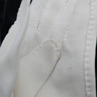 Vintage White Ladies Dress Gloves | Classic Formal Gloves with Age Patina