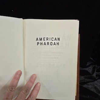 American Pharoah The Untold Story of the Triple Crown Winner's Legendary Rise by Joe Drape Signed by Joe Drape First Edition 2016 Hardcover (Fixes)