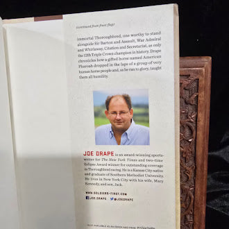 American Pharoah The Untold Story of the Triple Crown Winner's Legendary Rise by Joe Drape Signed by Joe Drape First Edition 2016 Hardcover (Fixes)