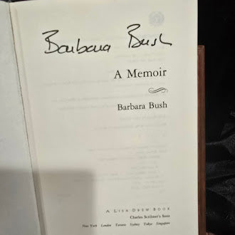 Barbara Bush A Memoir Barbara Bush Signed by Barbara Bush 1994 First Edition Hardcover With Dust Jacket (Fixes)