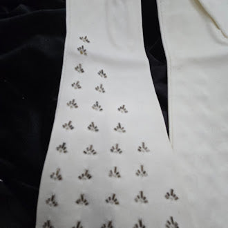 Vintage white beaded long dress gloves embellished opera style ladies gloves