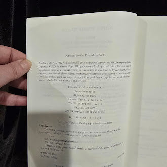The First Amendment Freedom of the Press Its Constitutional History and the Contemporary Debate Garrett Epps Signed by Garrett Epps Prometheus Books 2010 Paperback (Fixes)