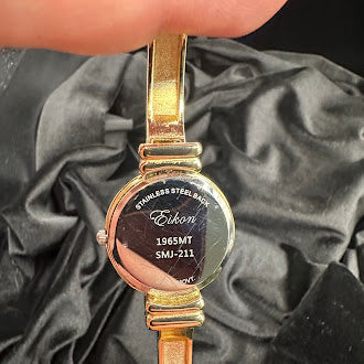 Vintage Eikon Gold Tone Quartz Wristwatch | Women's Dress Watch for Parts or Repair