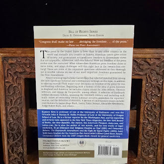 The First Amendment Freedom of the Press Its Constitutional History and the Contemporary Debate Garrett Epps Signed by Garrett Epps Prometheus Books 2010 Paperback (Fixes)