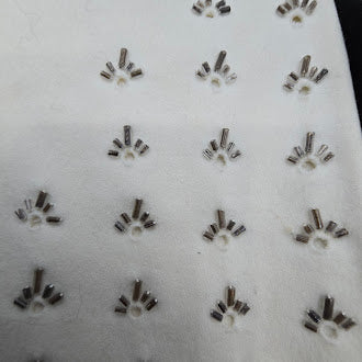 Vintage white beaded long dress gloves embellished opera style ladies gloves