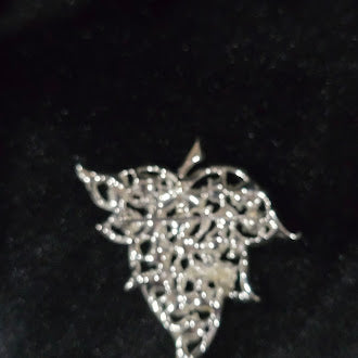 Signed Sara Coventry Aurora Borealis Crystal Leaf Brooch | Vintage Silver Tone Statement Pin