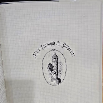 Alice Through the Pillar Box and What She Found There by Gerald King 1978 Whizzard Press Hardcover with Dust Jacket Illustrated