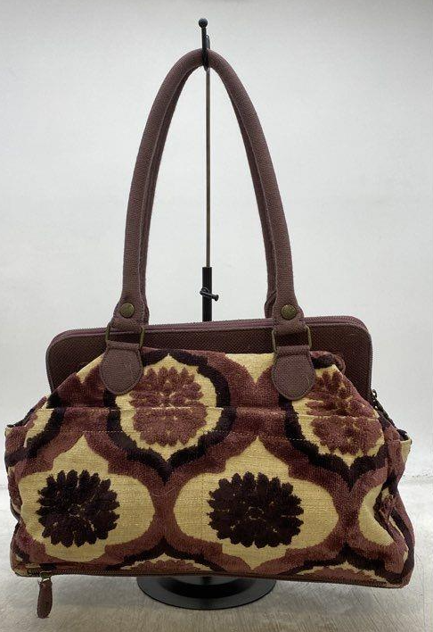 Cake by Petunia Pickle Bottom patterned fabric satchel with matching pouch, view 2
