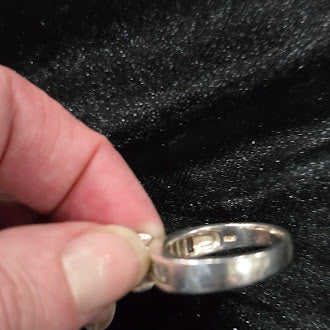 925 Sterling Silver Princess Cut Cubic Zirconia Ring with Baguette Accents Size 9.75 | Elegant Cocktail Ring