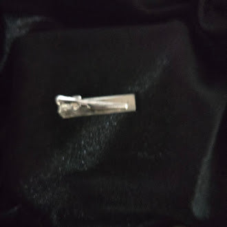 Swank silver tone lion motif tie bar tie clip